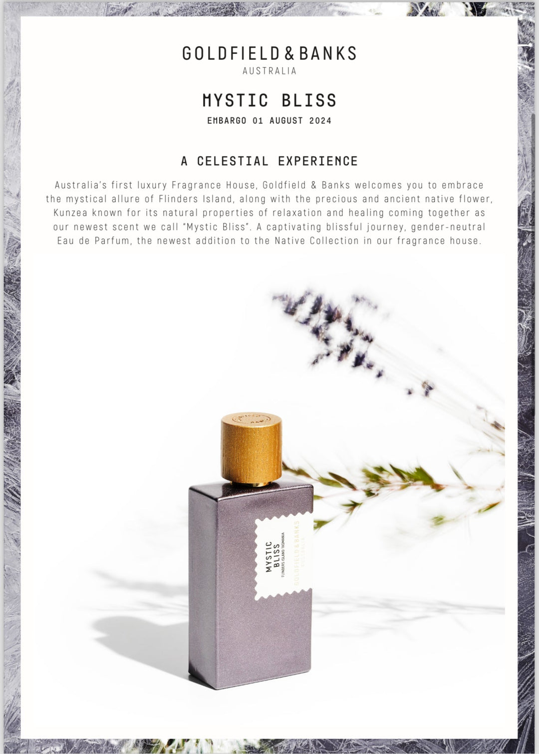 Mystic Bliss Goldfield &amp; Banks Parfum Sample 2ml
