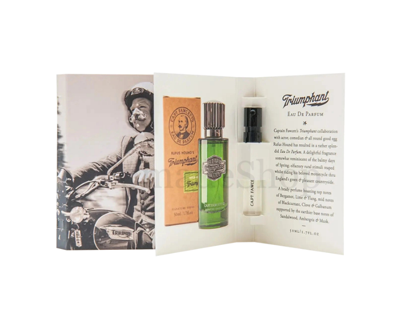 Captain Fawcetts Triumphant Eau de Parfum Duftprøve 2 ml- Tuxedo.no - Nettbutikk - On Demand Barbers Oslo Norway