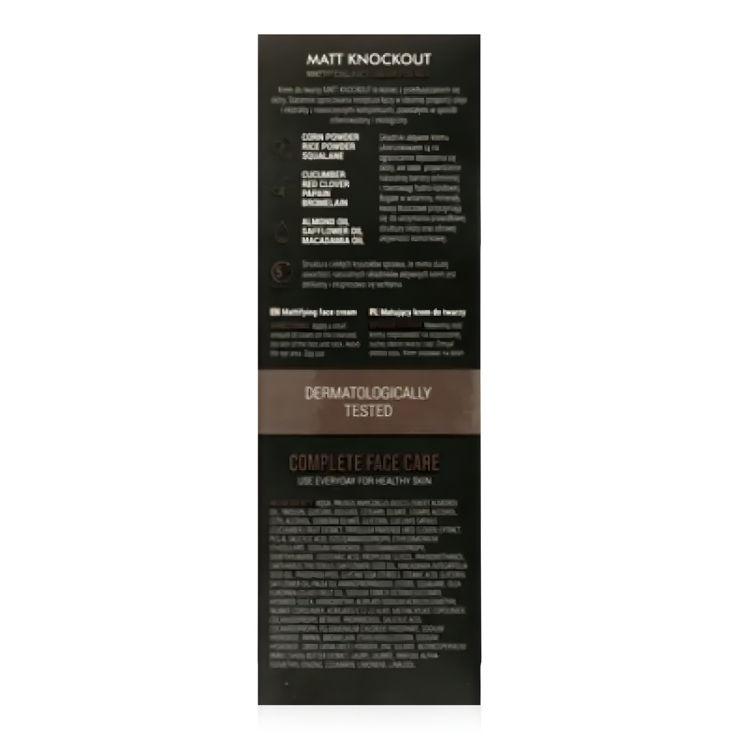 Masveri Ansiktskrem for Menn Matt Knockout 75 ml- Tuxedo.no - Nettbutikk - On Demand Barbers Oslo Norway