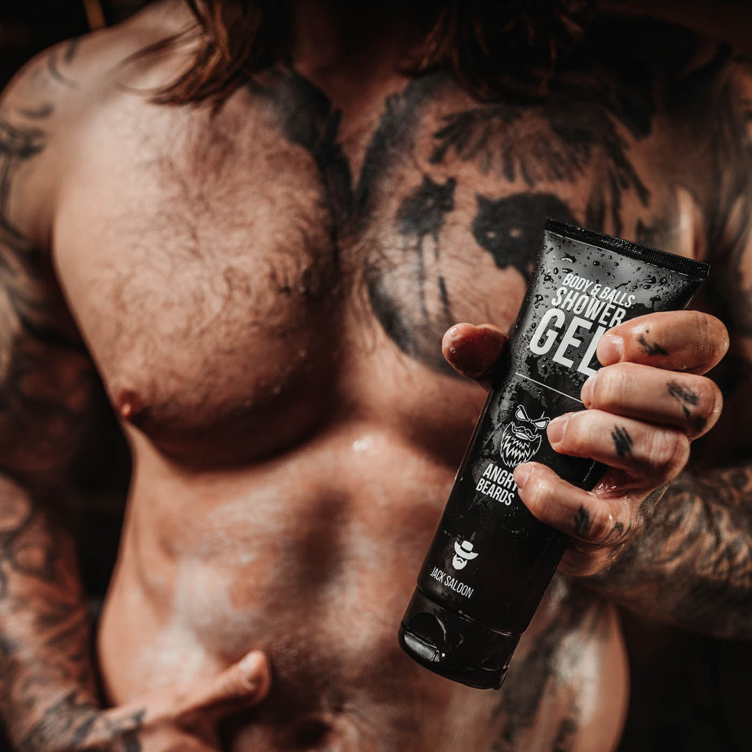 Angry Beards Dusjsåpe Kropp og Baller Jack Saloon 230ml