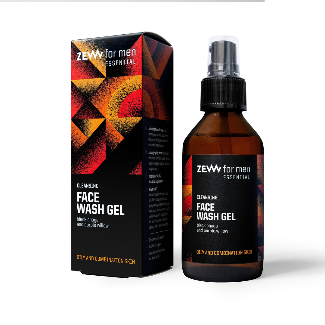 Zew For Men Rensende Ansiktsvask Gel / Fet Hud