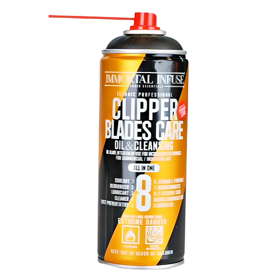 Immortal Kjøle, Rense &amp; Smøre Blade Spray 8w1 for Hårklipper