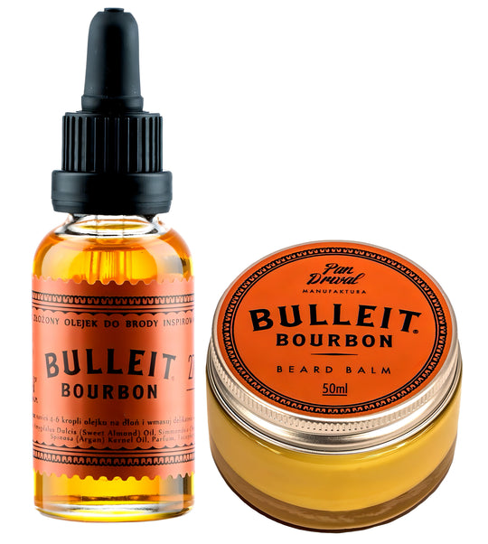 Bulleit Bourbon x Pan Drwal Skjeggsett