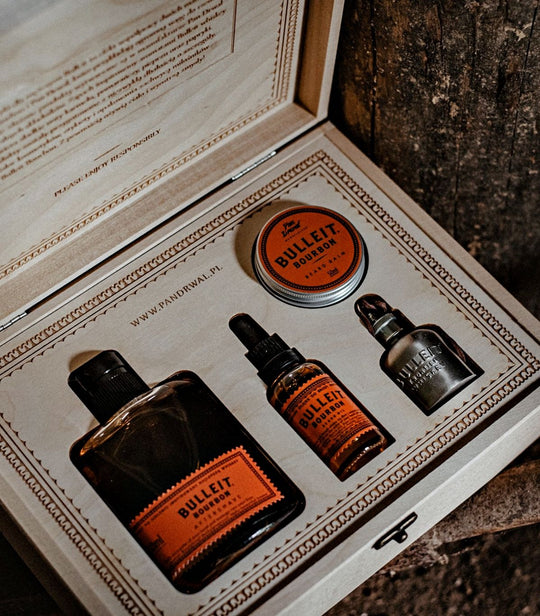 Bulleit Bourbon Pan Drwal Skjeggsett (Gavesett)