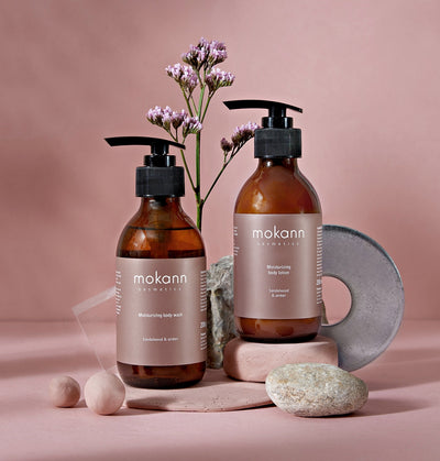 Mokann Kroppspleiesett Sandeltre & Rav - Kroppsvask og Bodylotion