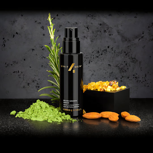 Unit4men Skjeggserum Amber&amp;Vanilje 30 ml- Tuxedo.no - Nettbutikk - On Demand Barbers Oslo Norway