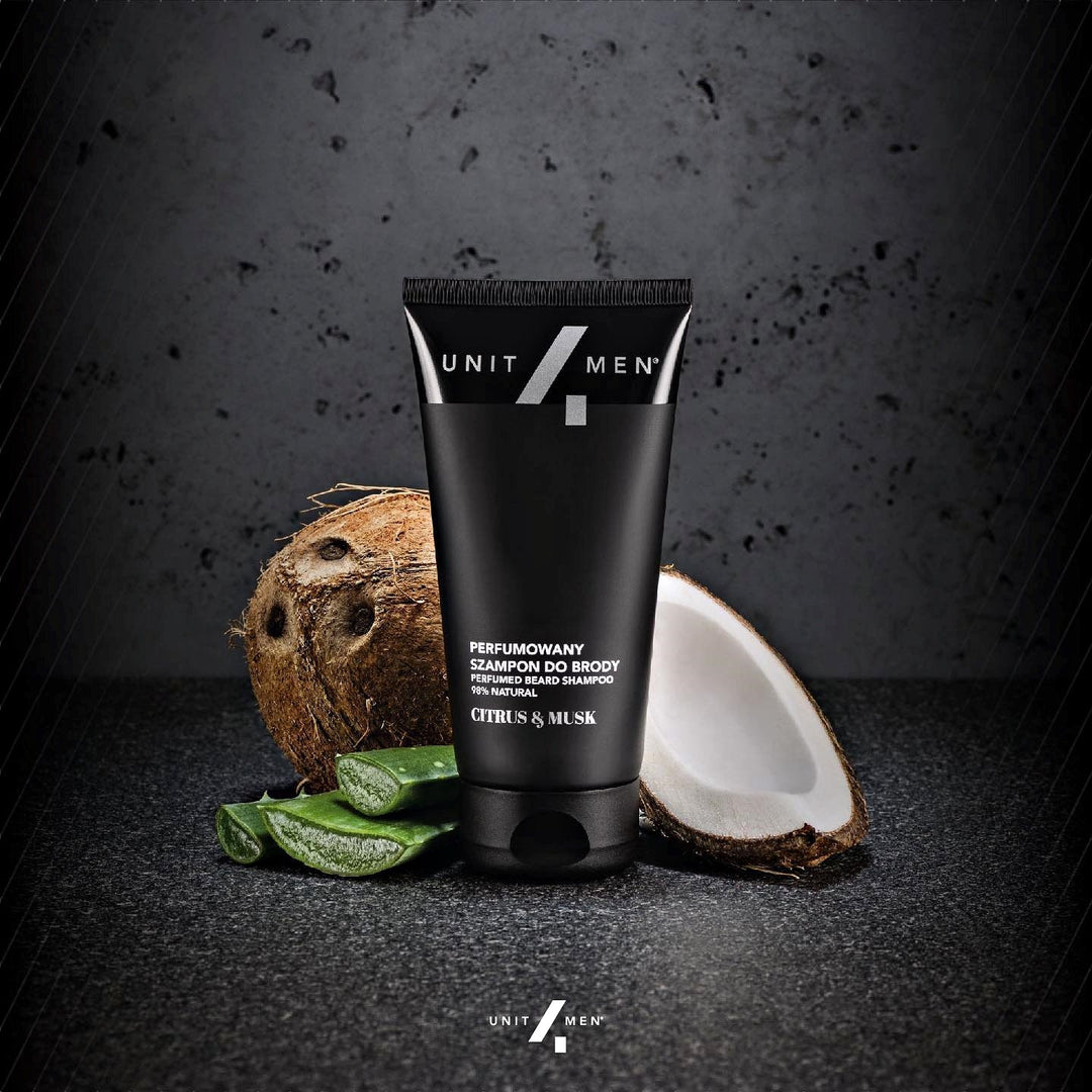 Unit4Men Skjeggsjampo Sitrus&amp;Musk 100ml- Tuxedo.no - Nettbutikk - On Demand Barbers Oslo Norway