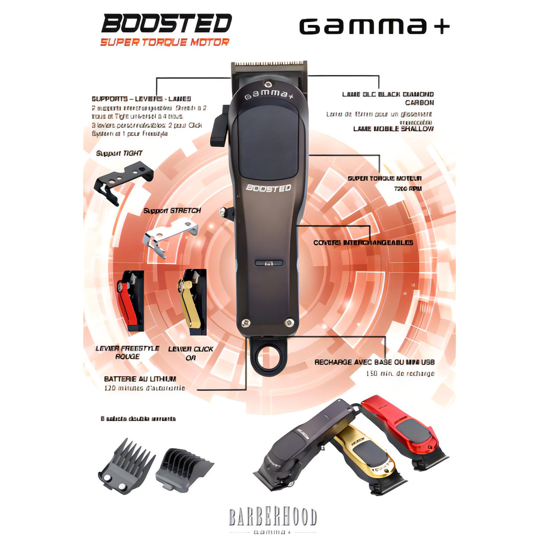 Gamma Piu Boosted Hårklipper &amp; Skjeggtrimmer Trådløs